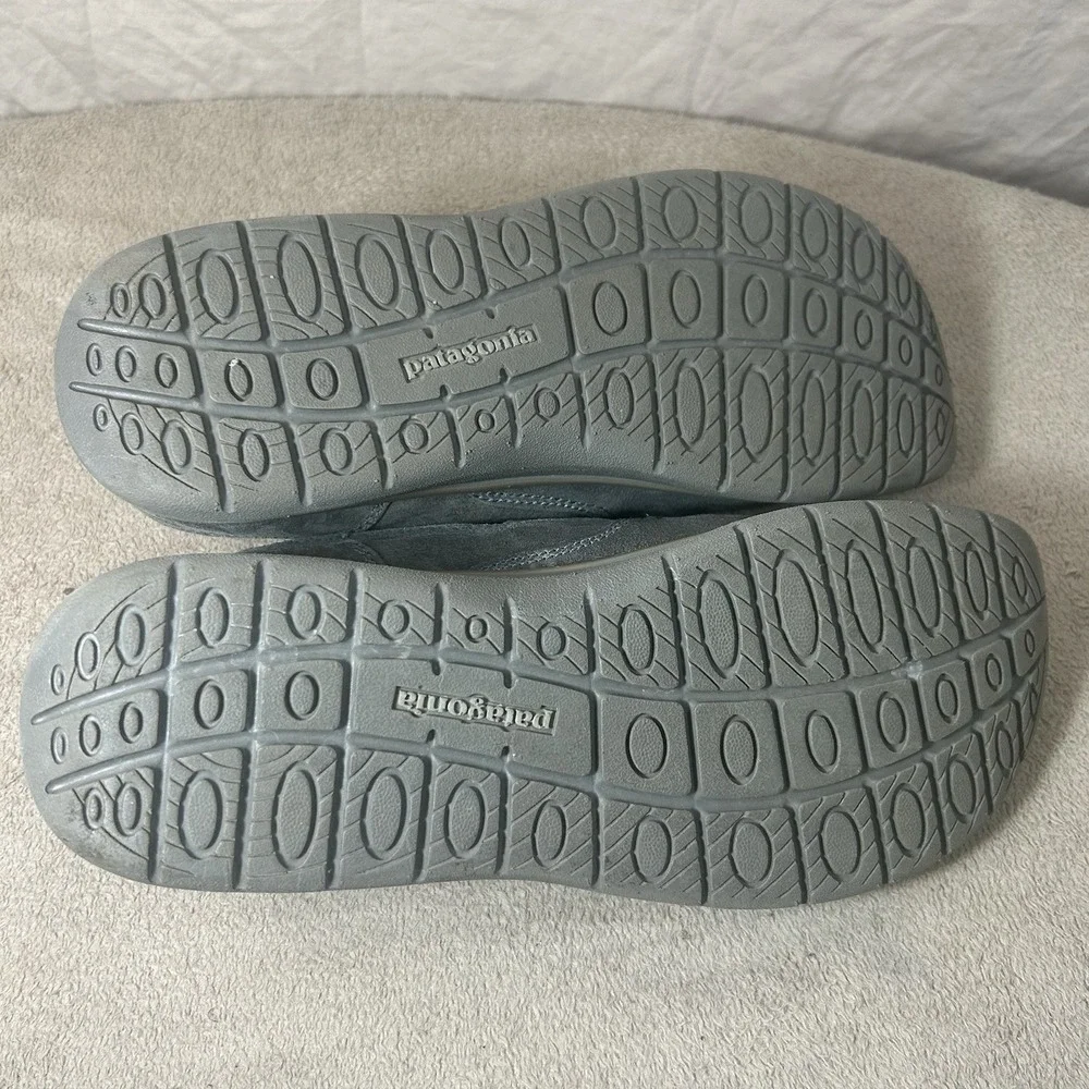 Patagonia Slip On Loafers Mens 12 Gray Suede Leather Moc Casual Shoes
